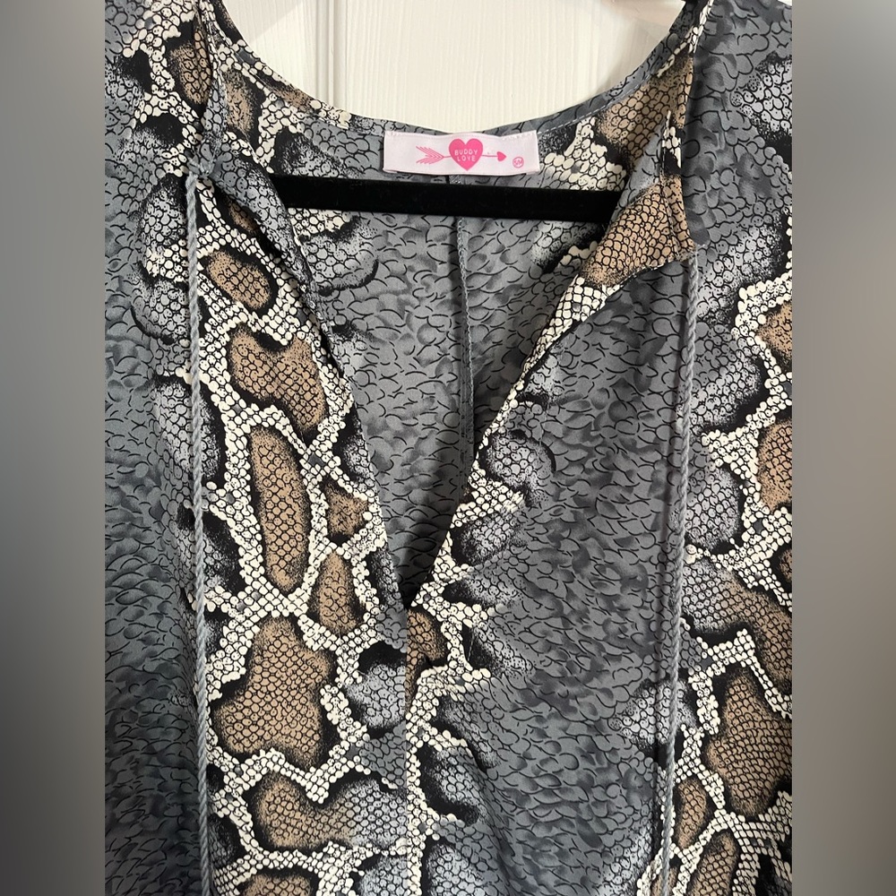 Buddy Love S/M high-low snake print caftan - Picture 5 of 5